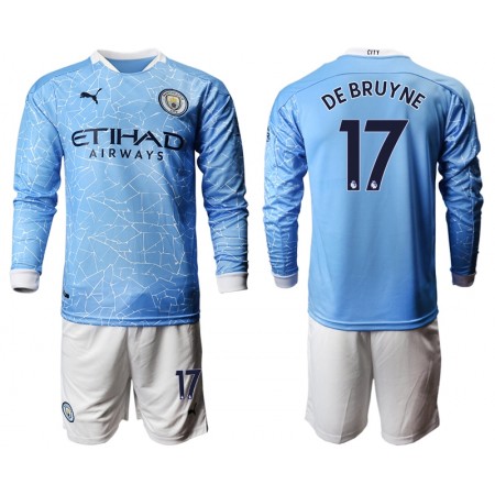 Manchester City Kevin De Bruyne 17 Kind Thuistenue 2020-21 L/S